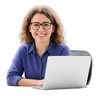 Professional preparing for certification on laptop with exam simulator